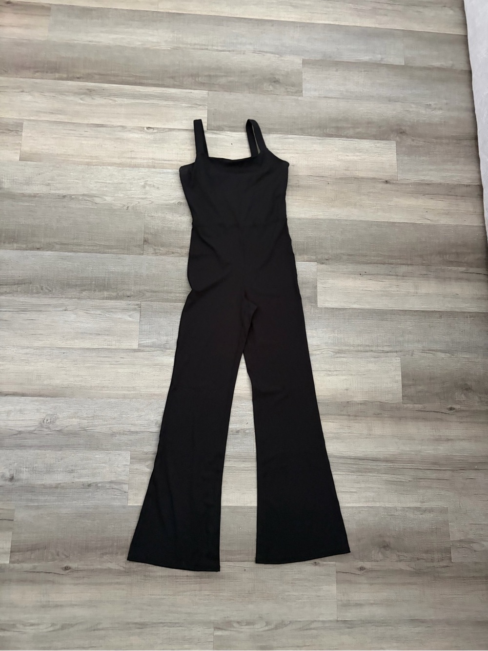 NWOT GAP Fit Black Wide-Leg Square-Neck Jumpsuit